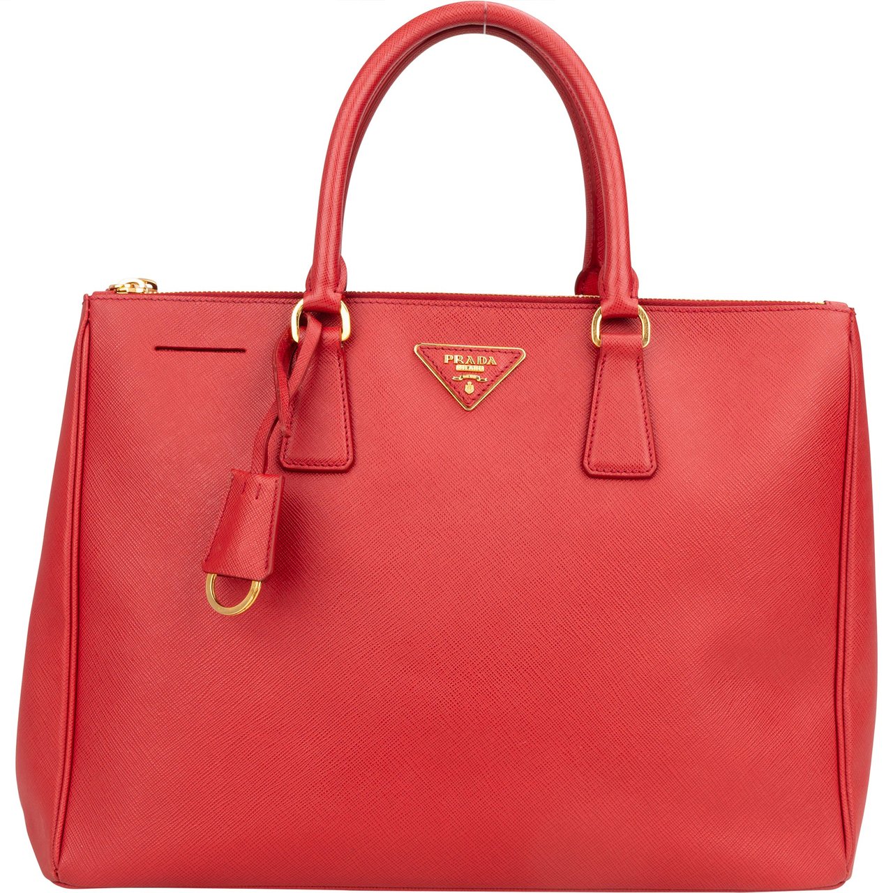 Prada Prada Rouge Saffiano Leather Galleria Handbag Divers