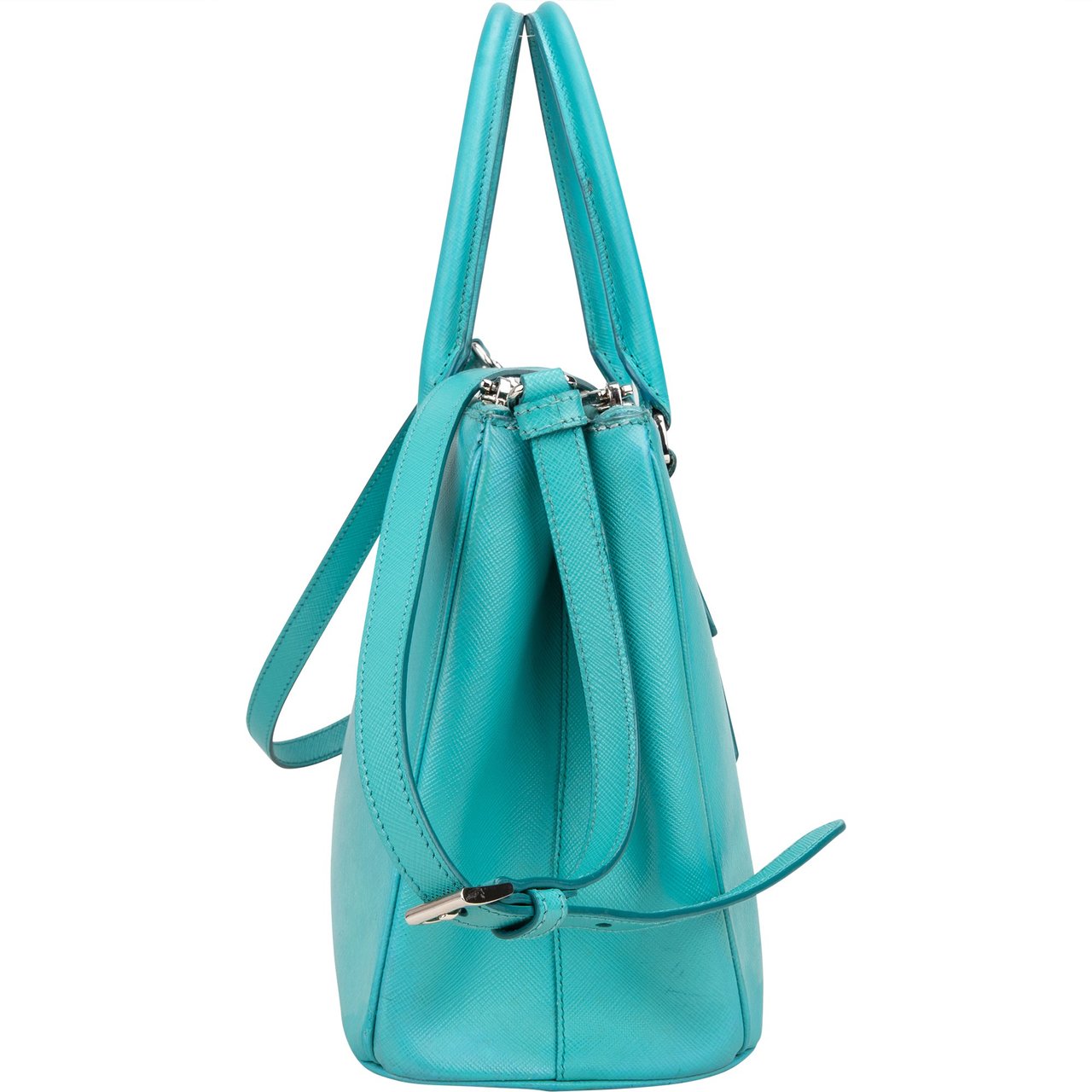 Prada Prada Blue Saffiano Leather Galleria Handbag Divers
