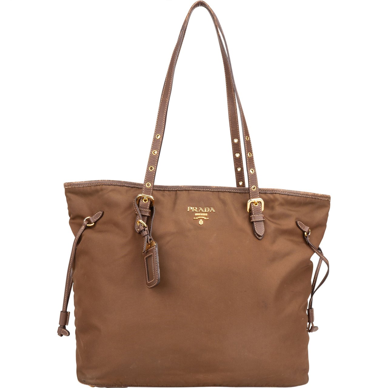 Prada Prada Brown Nylon Shopper Bag Divers