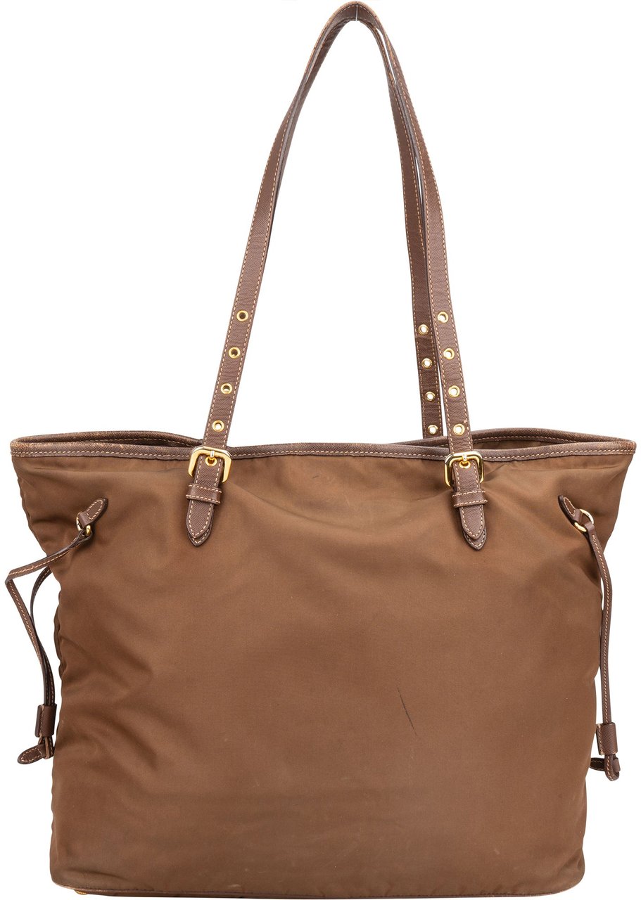 Prada Prada Brown Nylon Shopper Bag Divers