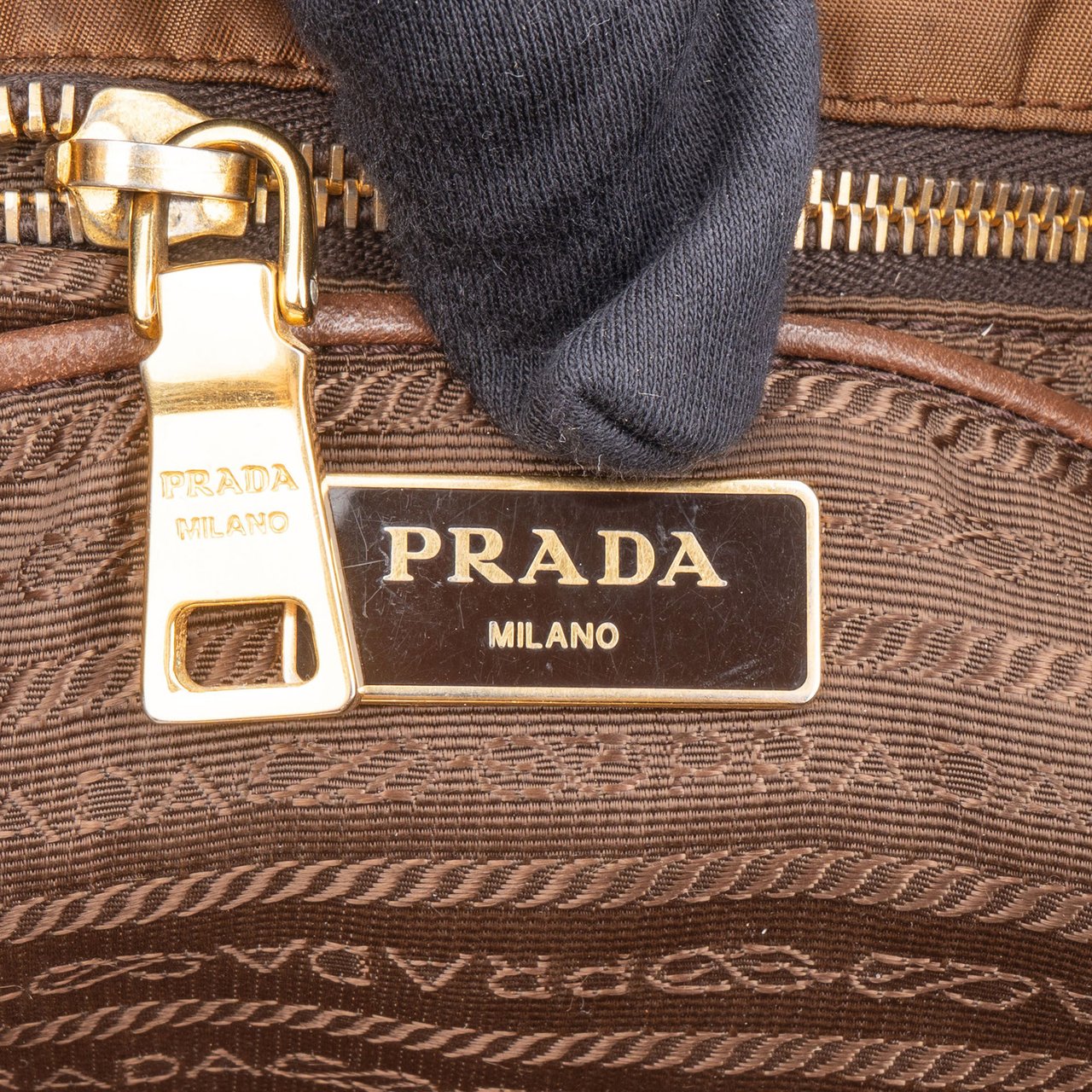 Prada Prada Brown Nylon Shopper Bag Divers