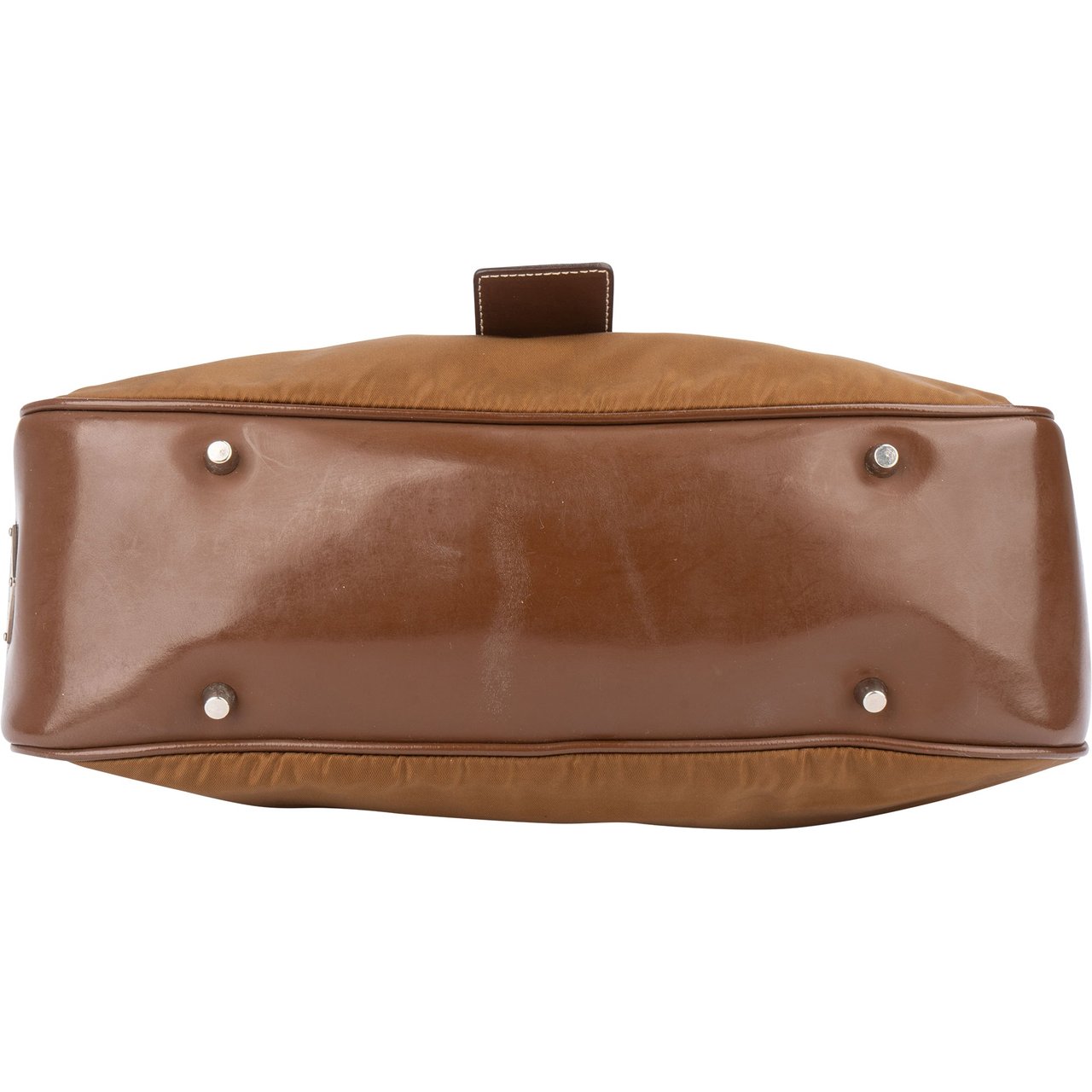 Prada Prada Brown Nylon Triangle Handbag Divers