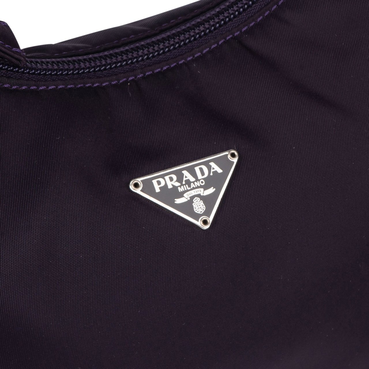 Prada Prada Purple Nylon Triangle Vintage Re-Editon Handbag Paars