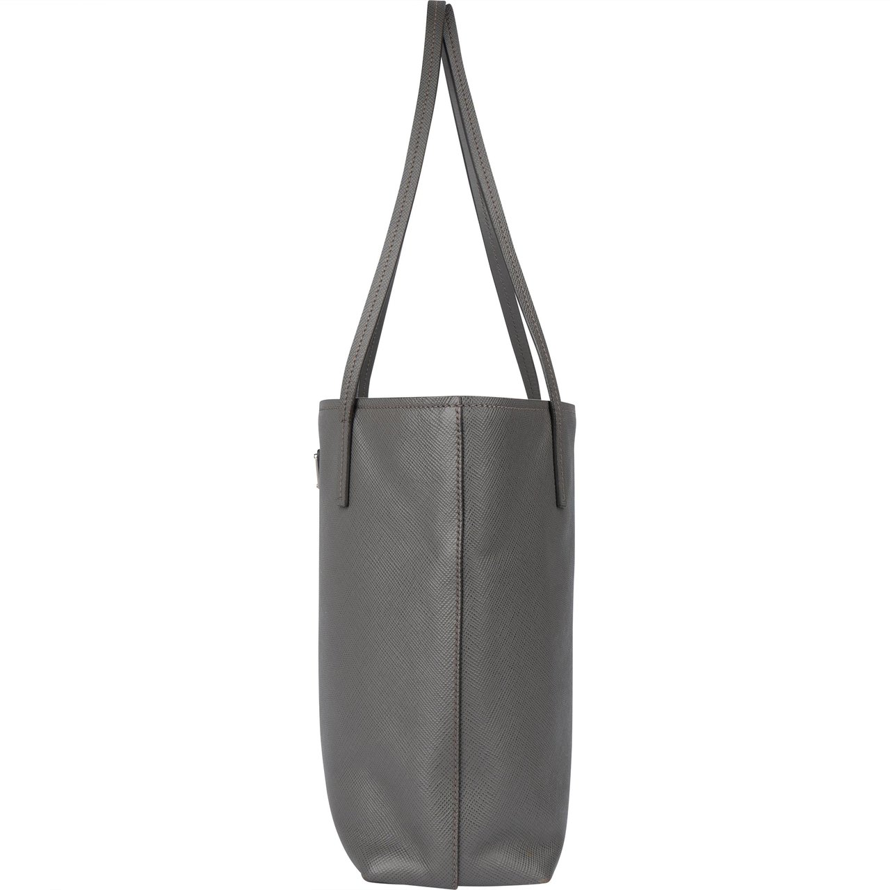 Prada Prada Grey Saffiano Cuir Leather Shoulder Bag Divers