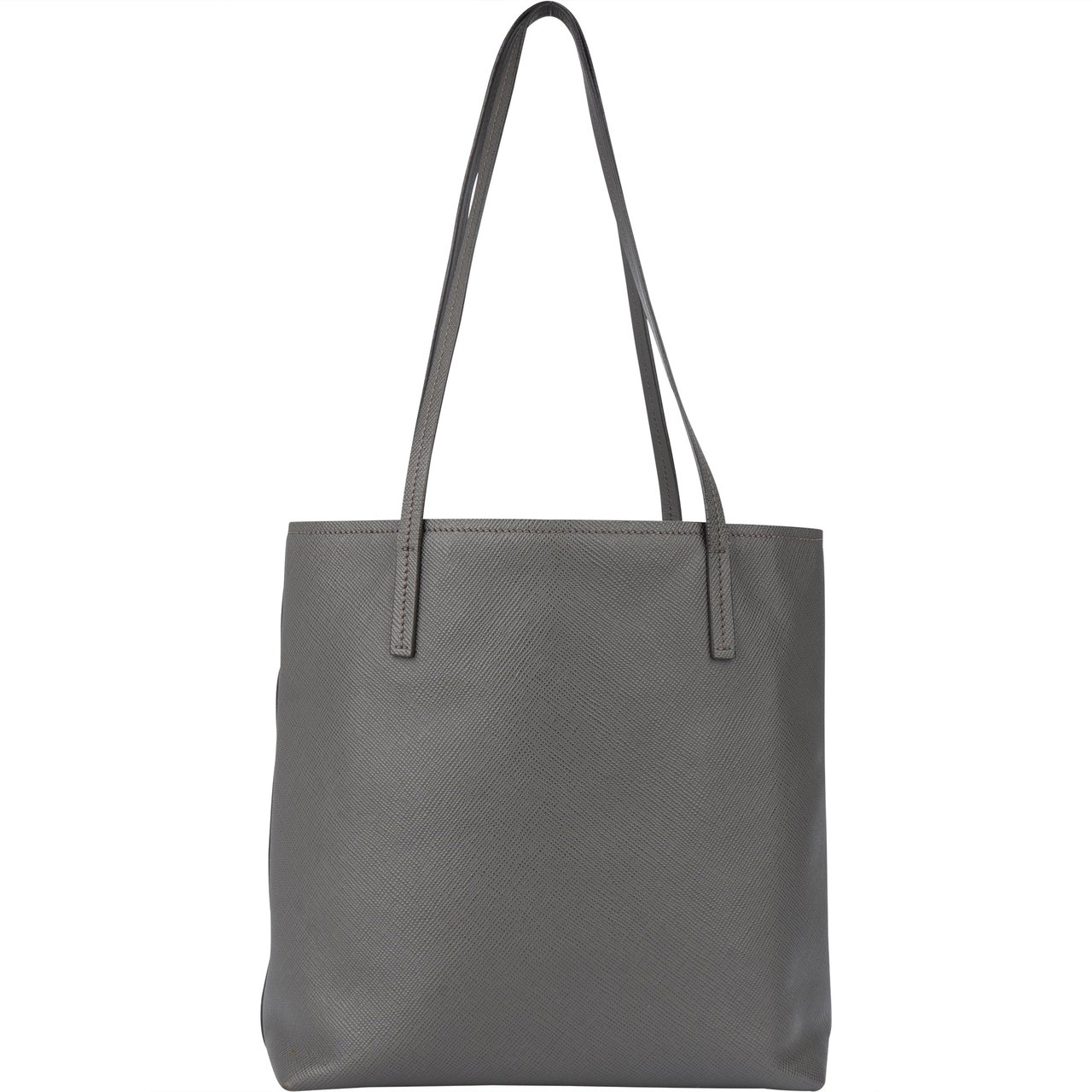 Prada Prada Grey Saffiano Cuir Leather Shoulder Bag Divers