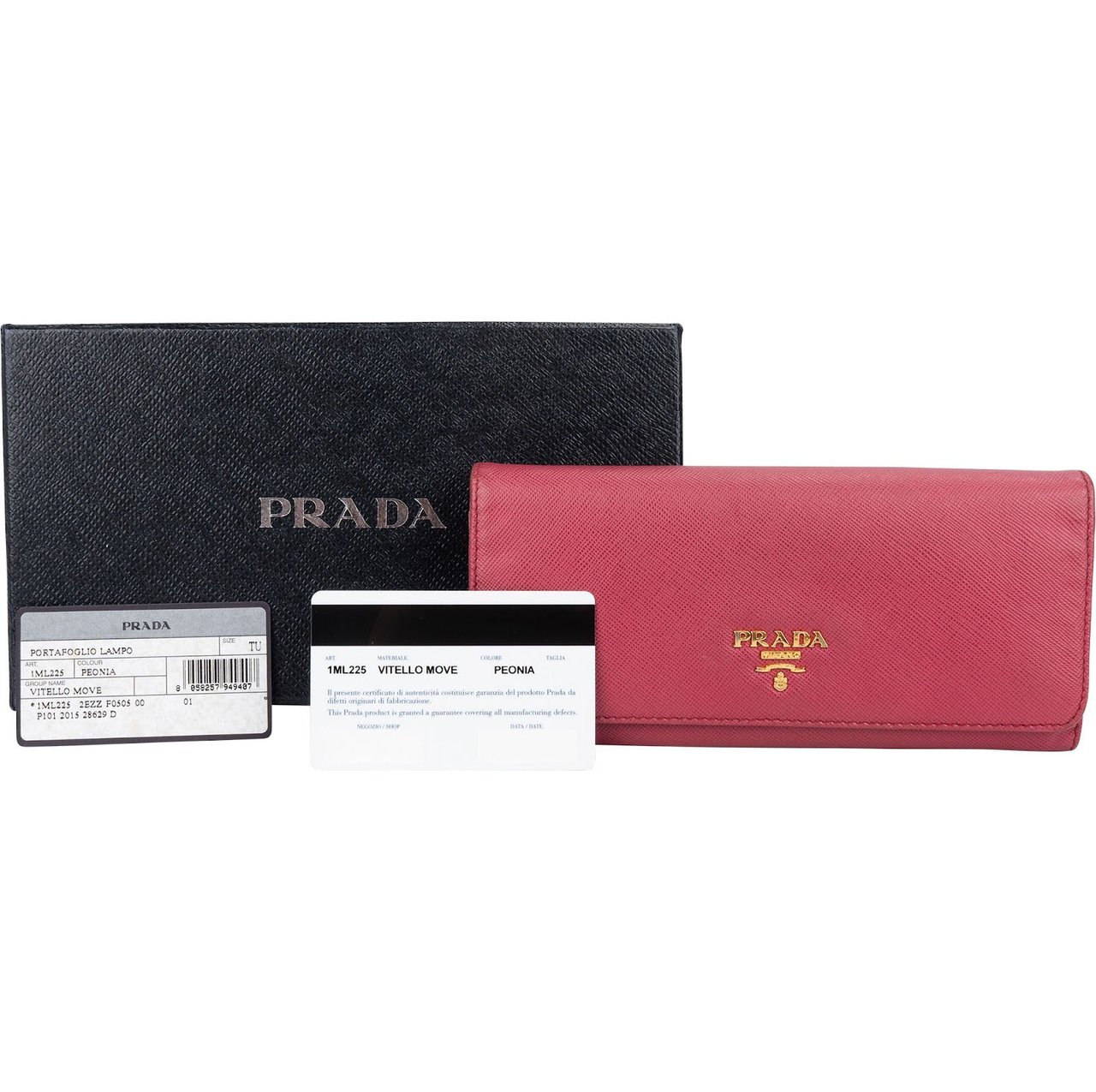 Prada Saffiano Leather Continental Wallet Rood