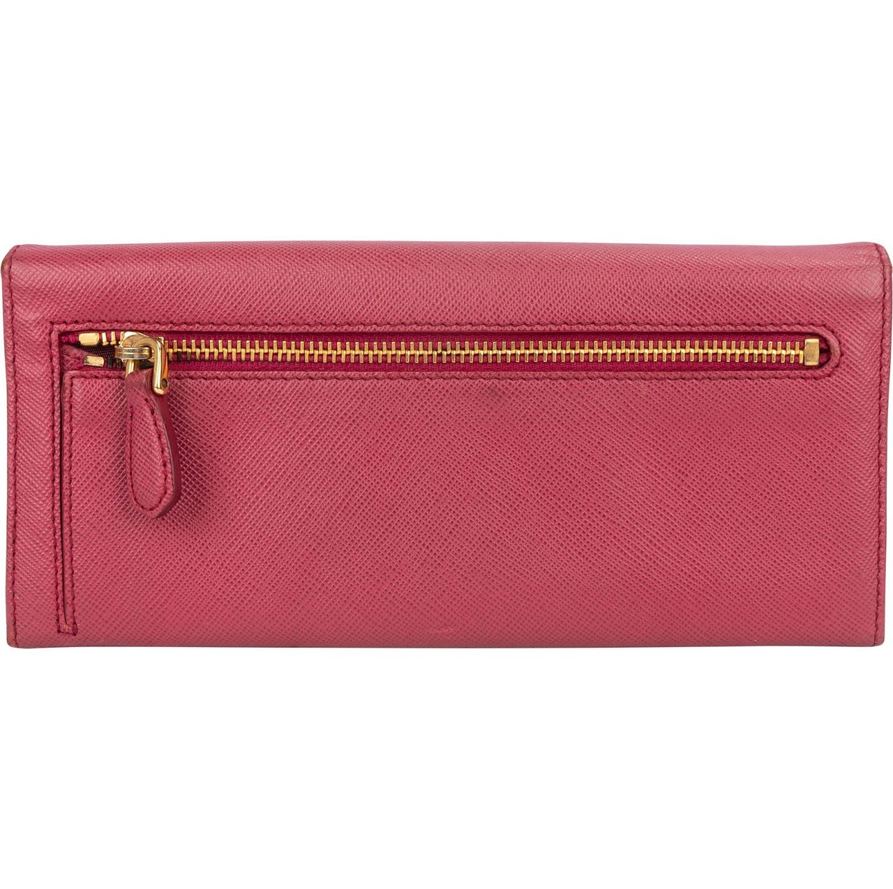 Prada Saffiano Leather Continental Wallet Rood