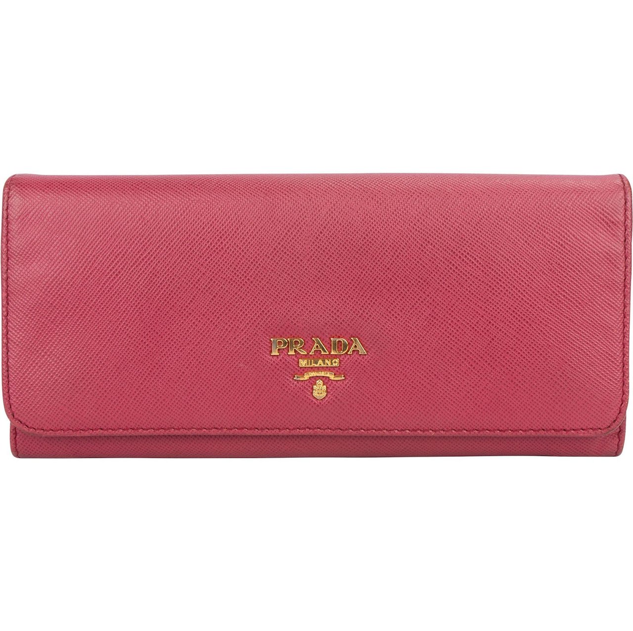 Prada Saffiano Leather Continental Wallet Rood