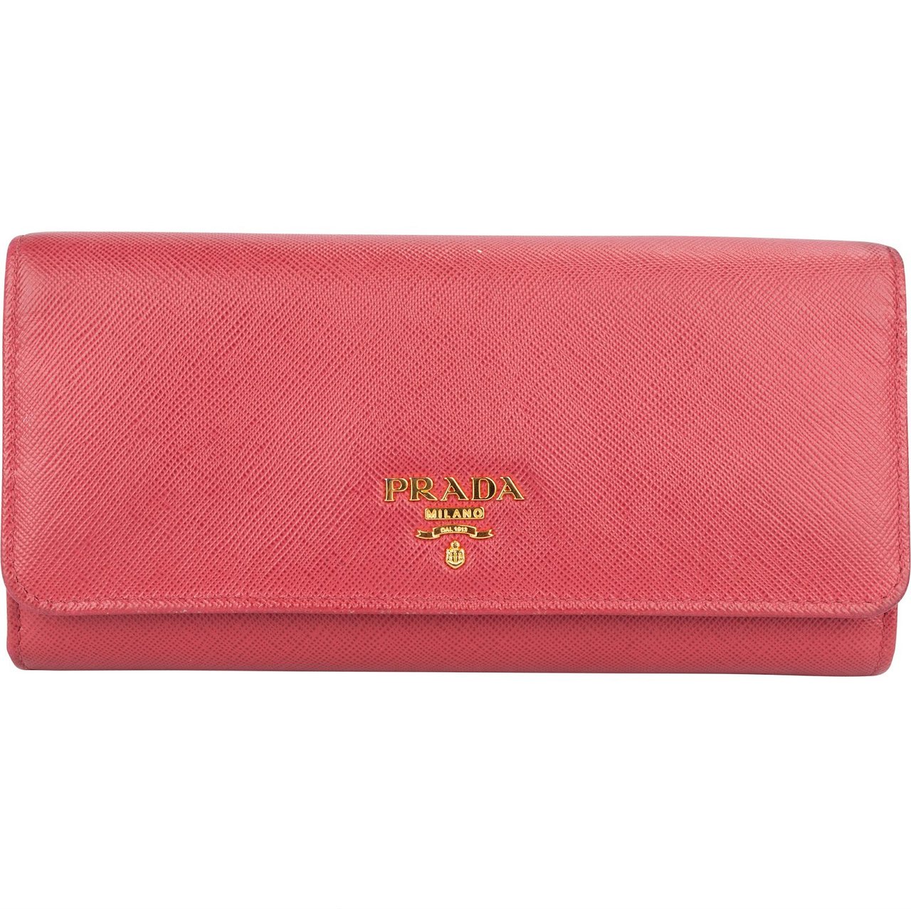 Prada Saffiano Leather Continental Wallet Rood