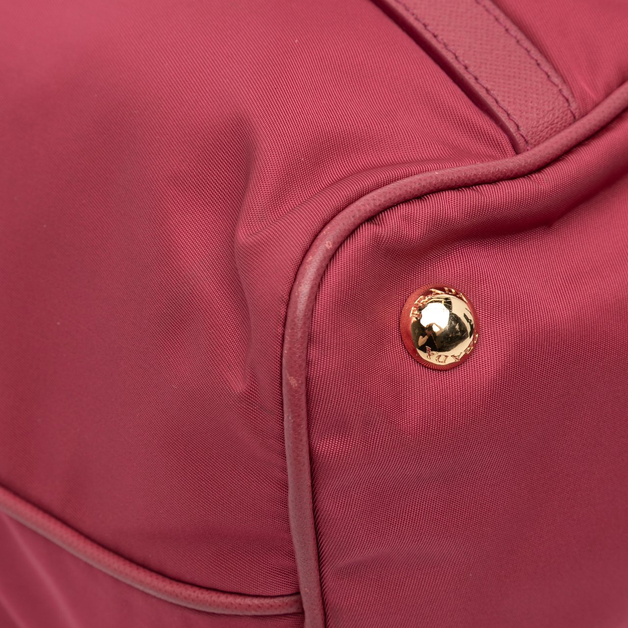 Prada Saffiano Trimmed Tessuto Satchel Roze