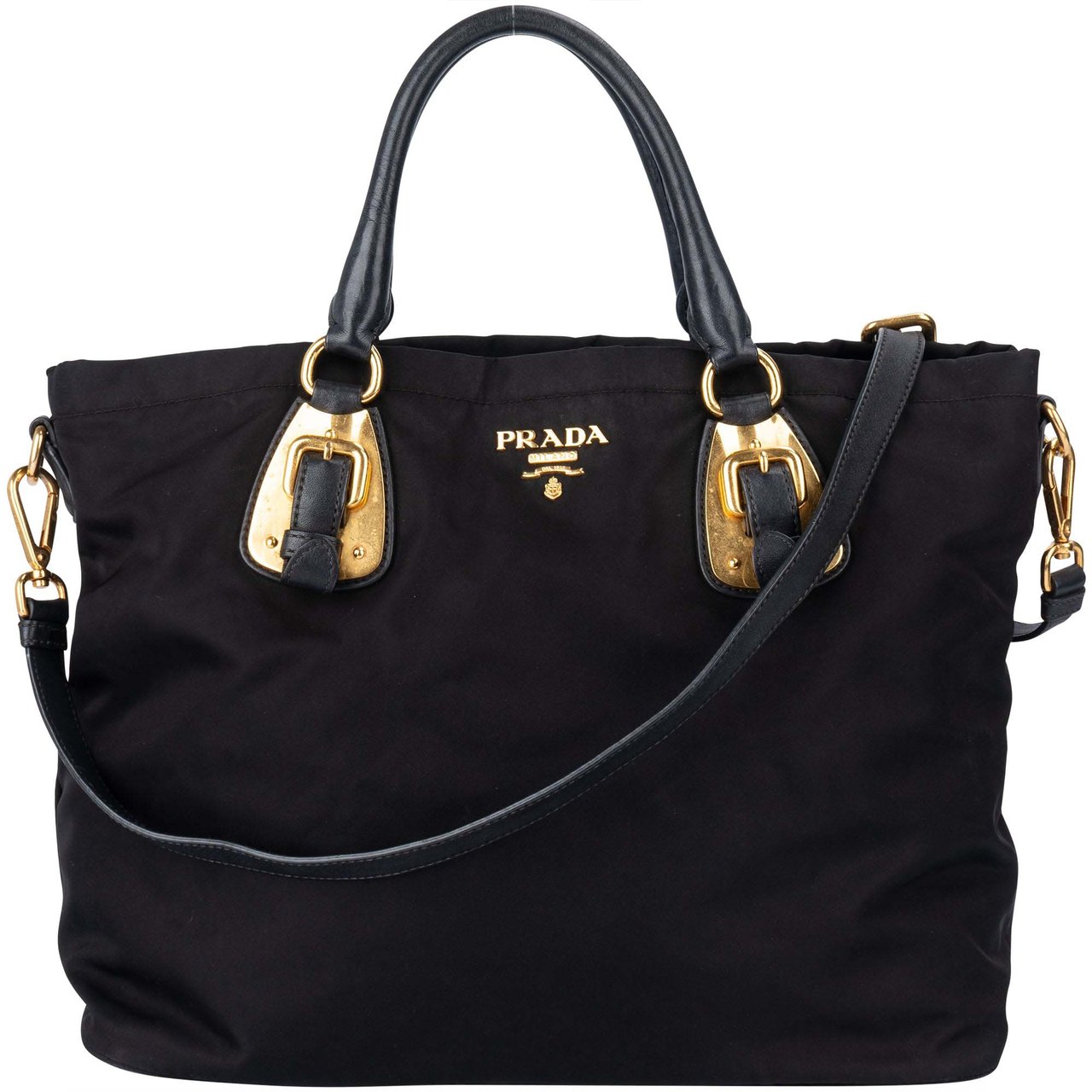 Prada Prada Black Nylon Eclipse Handbag Divers