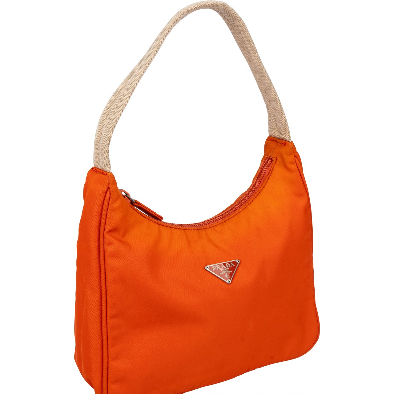 Prada Prada Orange Nylon Triangle Vintage Re-Edition Handbag Divers