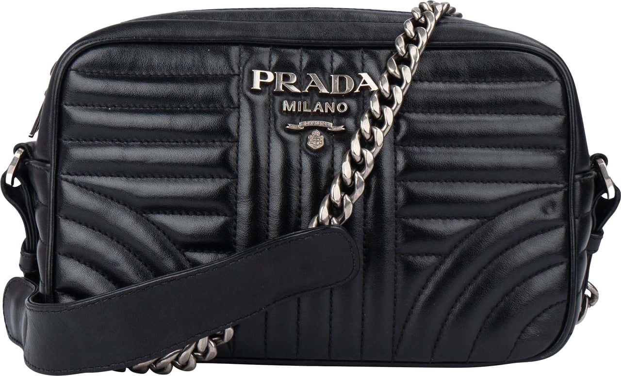 Prada Prada Quilted Leather Camera Crossbody Bag Divers