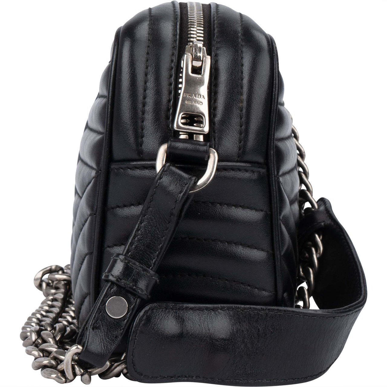 Prada Prada Quilted Leather Camera Crossbody Bag Divers