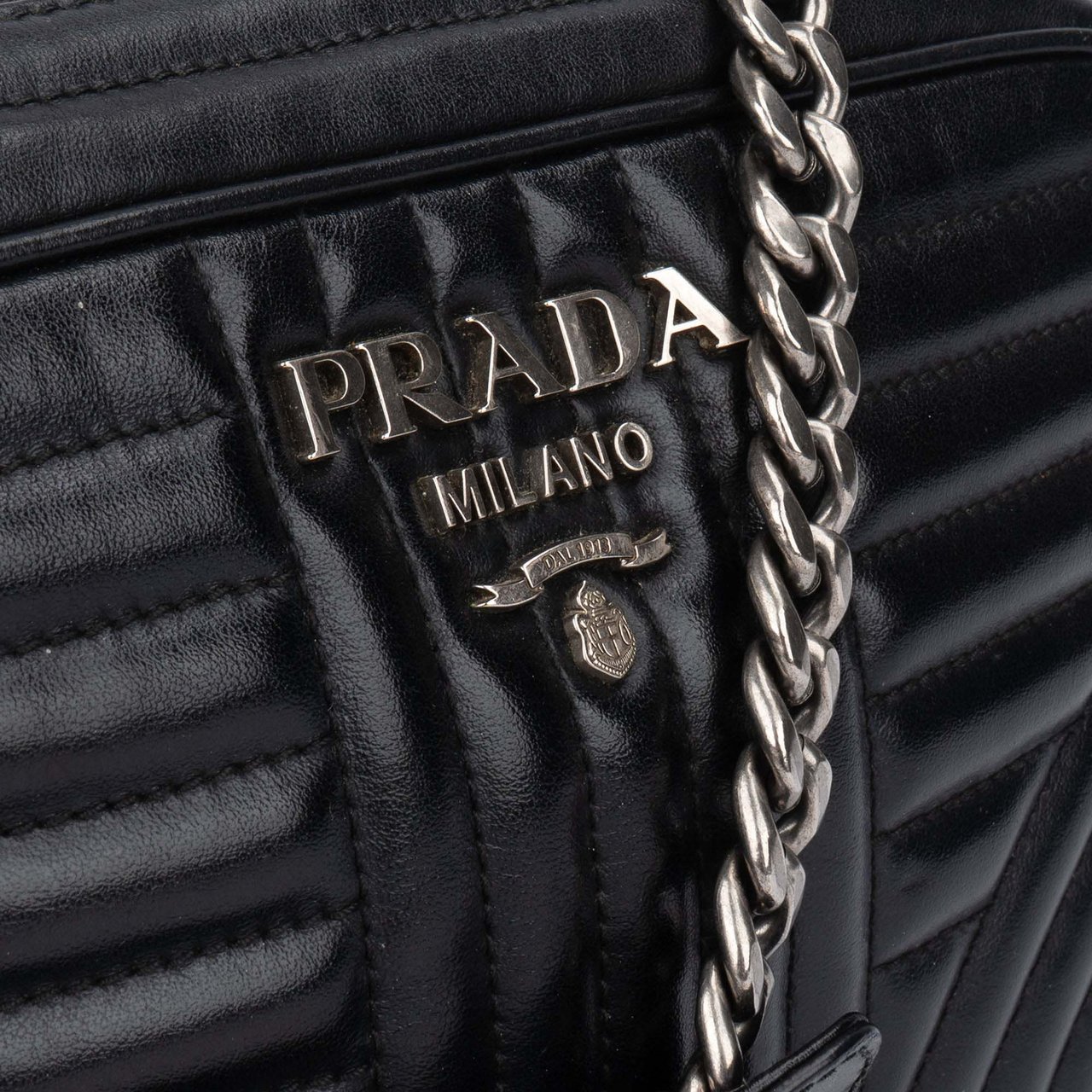 Prada Prada Quilted Leather Camera Crossbody Bag Divers
