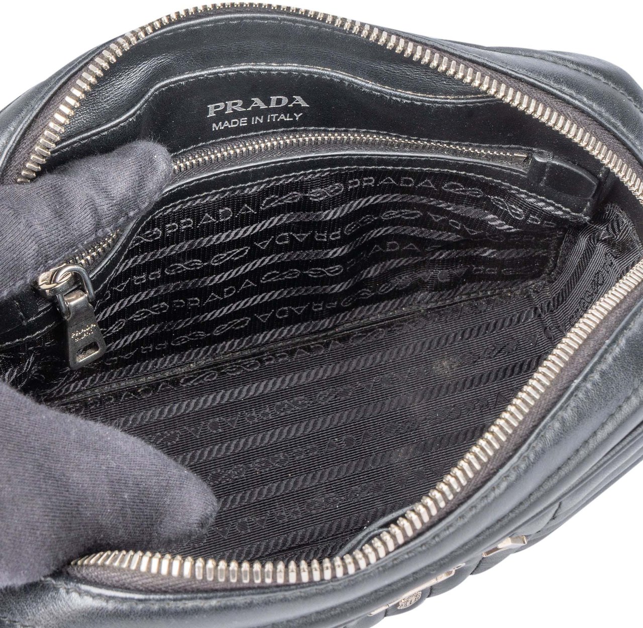 Prada Prada Quilted Leather Camera Crossbody Bag Divers