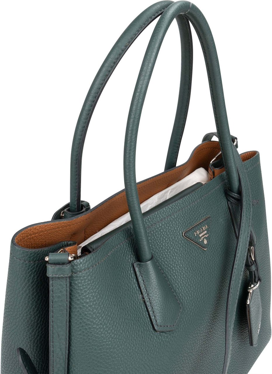 Prada Prada Leather Daino Vitello Handbag Divers