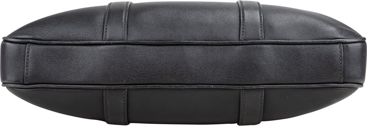 Prada Prada Black Swift Leather Business Handbag Zwart