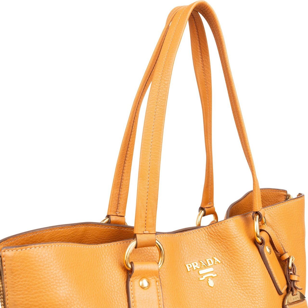 Prada Vitello Daino Shopping Tote Shoulder Bag Divers