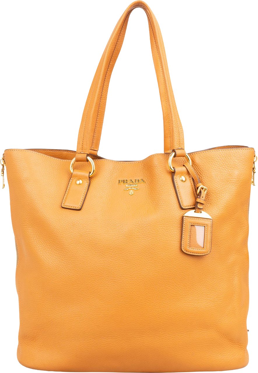 Prada Vitello Daino Shopping Tote Shoulder Bag Divers