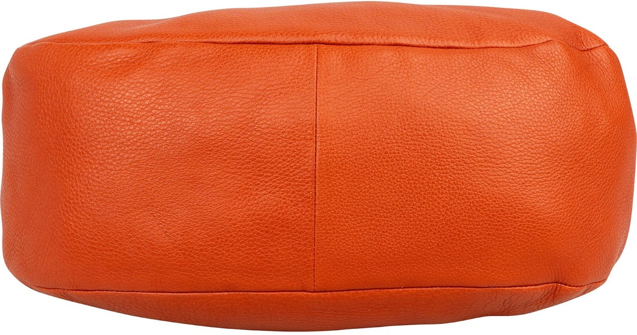 Prada Orange Vitello Daino Leather Hobo Shoulder Bag Oranje