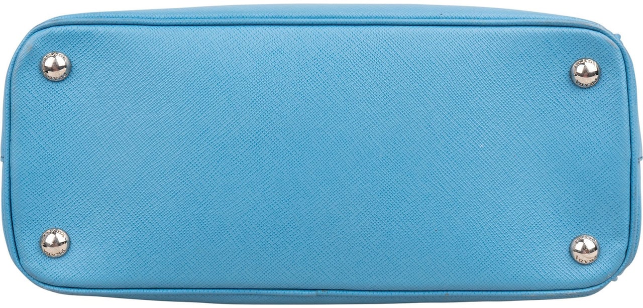 Prada Blue Saffiano Leather Galleria Handbag Lichtblauw