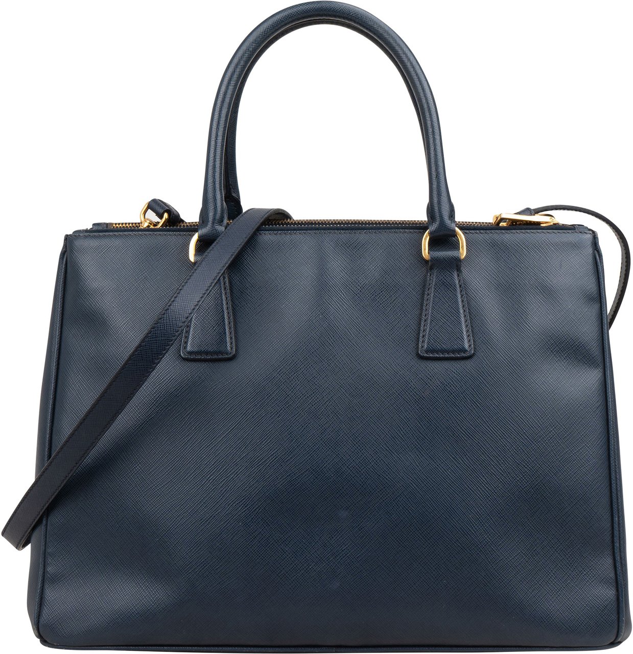 Prada Saffiano Leather Galleria Handbag Navy