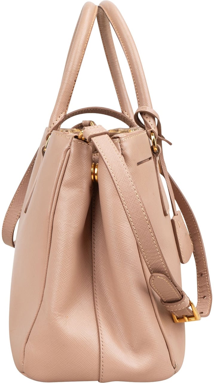 Prada Pink Saffiano Leather Galleria Handbag Rood