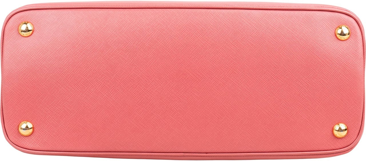 Prada Pink Saffiano Leather Promenade Handbag Rood