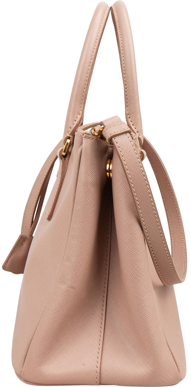 Prada Pink Saffiano Leather Galleria Handbag Rood