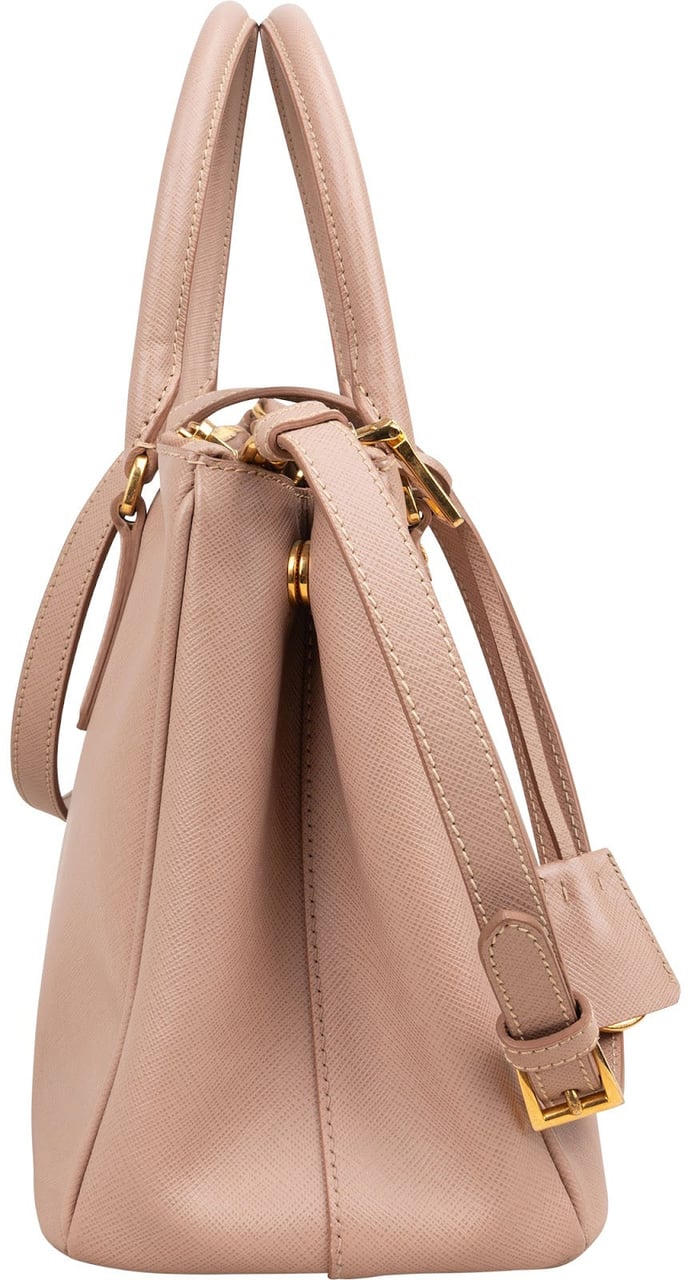 Prada Pink Saffiano Leather Galleria Handbag Rood