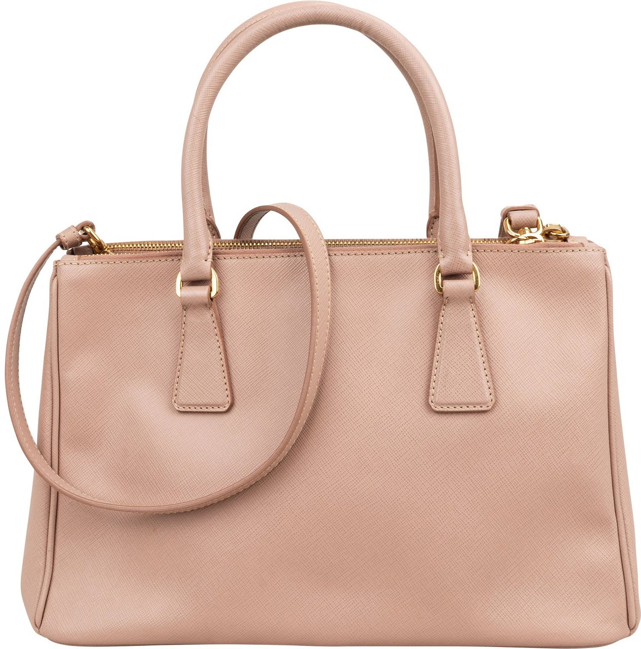 Prada Pink Saffiano Leather Galleria Handbag Rood