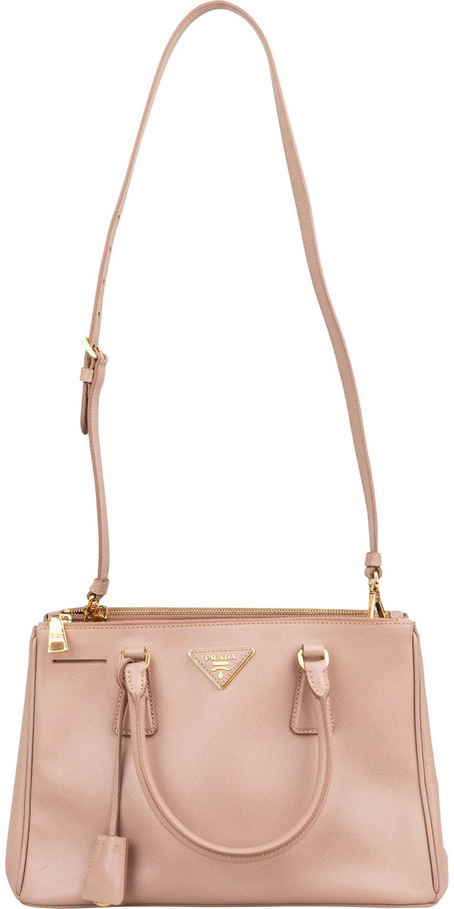 Prada Pink Saffiano Leather Galleria Handbag Rood