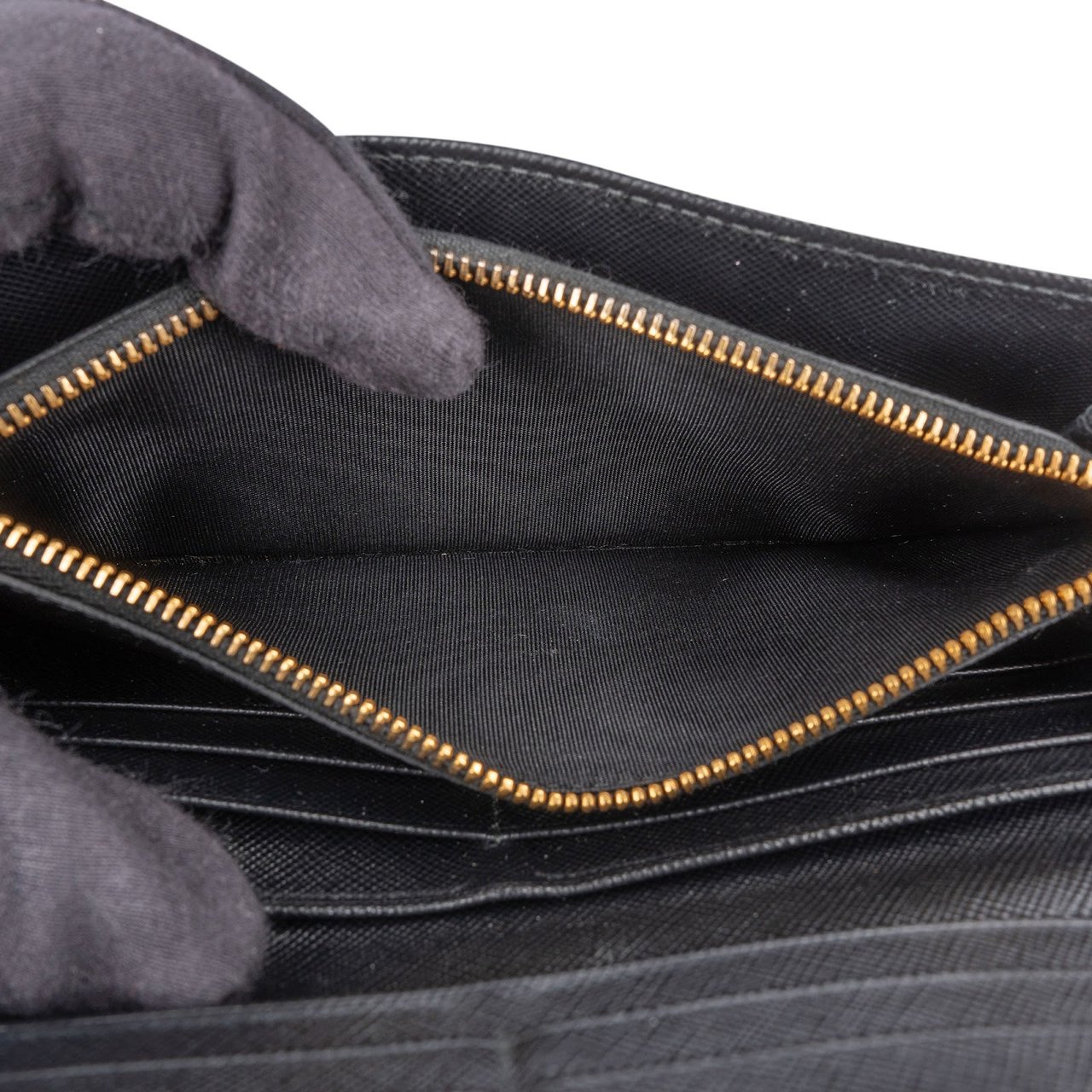 Prada Saffiano Leather Continental Wallet 1M1132 Zwart