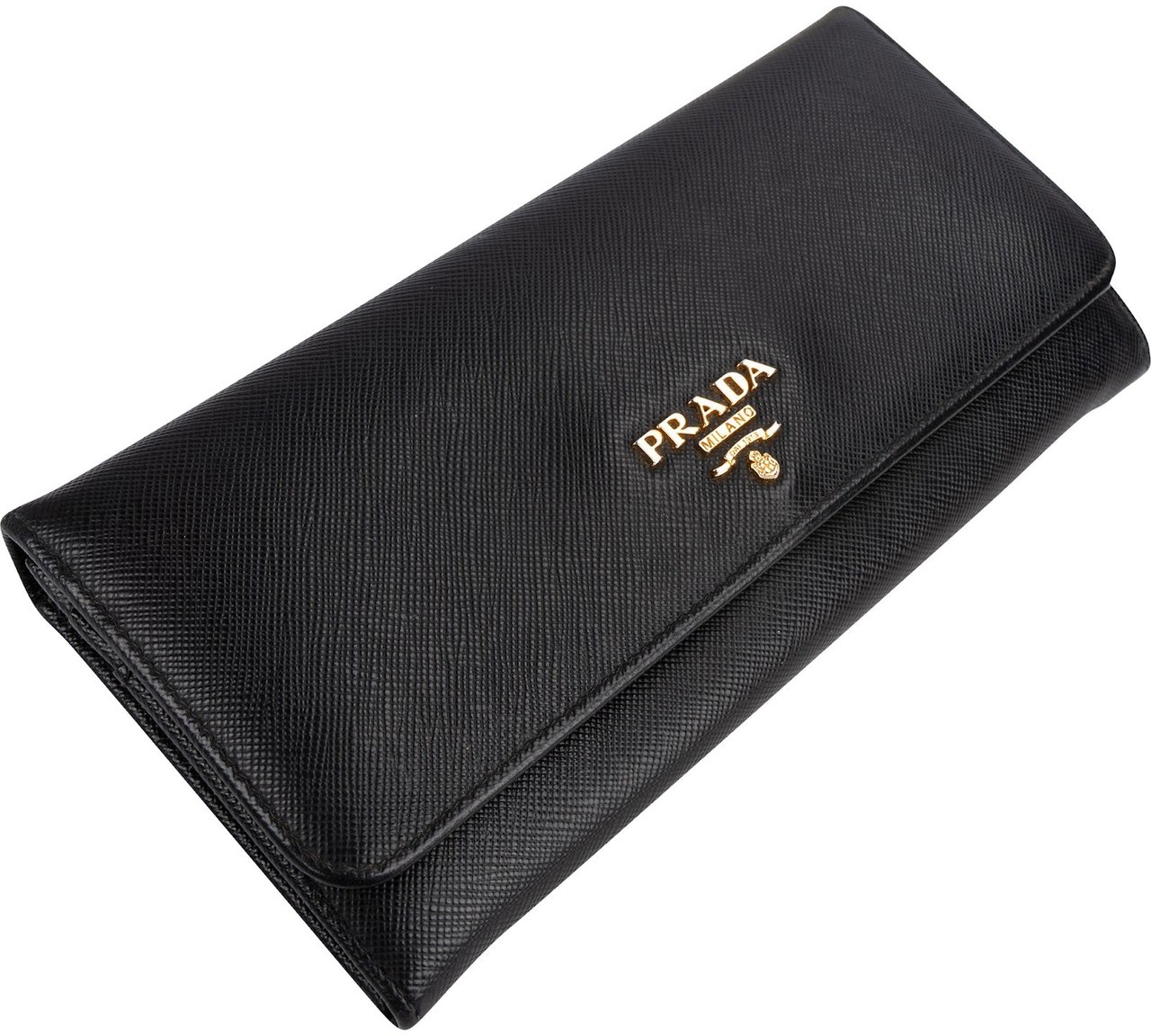 Prada Saffiano Leather Continental Wallet 1M1132 Zwart