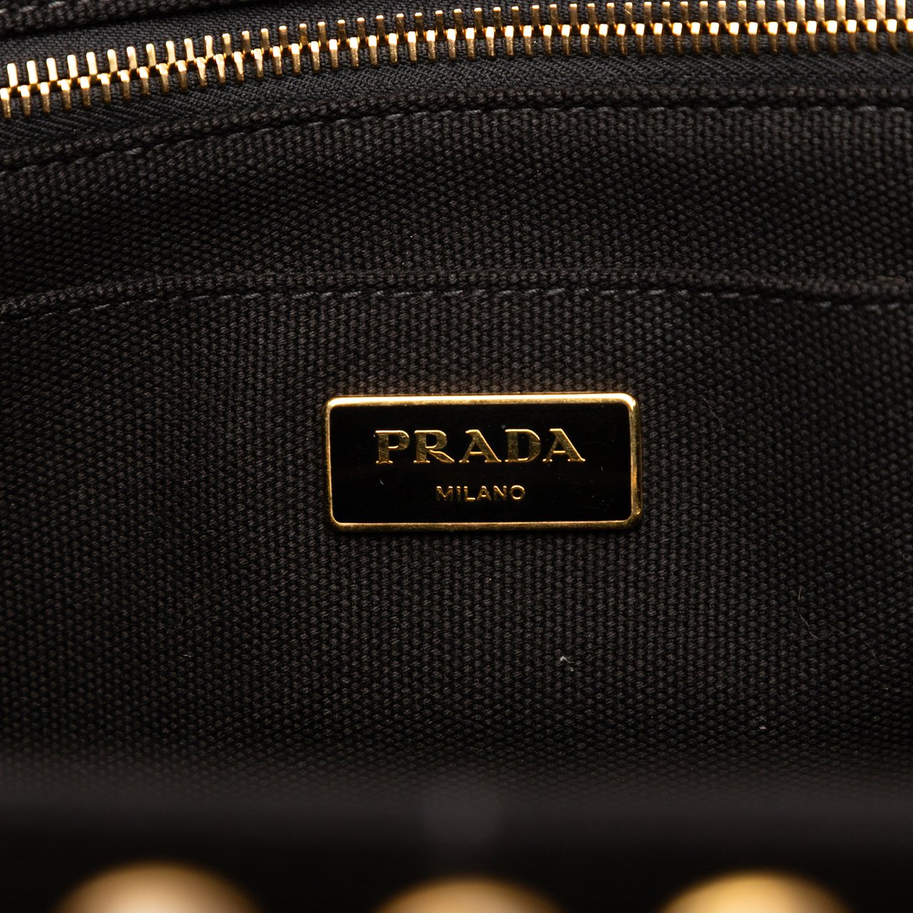 Prada Canvas Canapa Bijoux Satchel Zwart