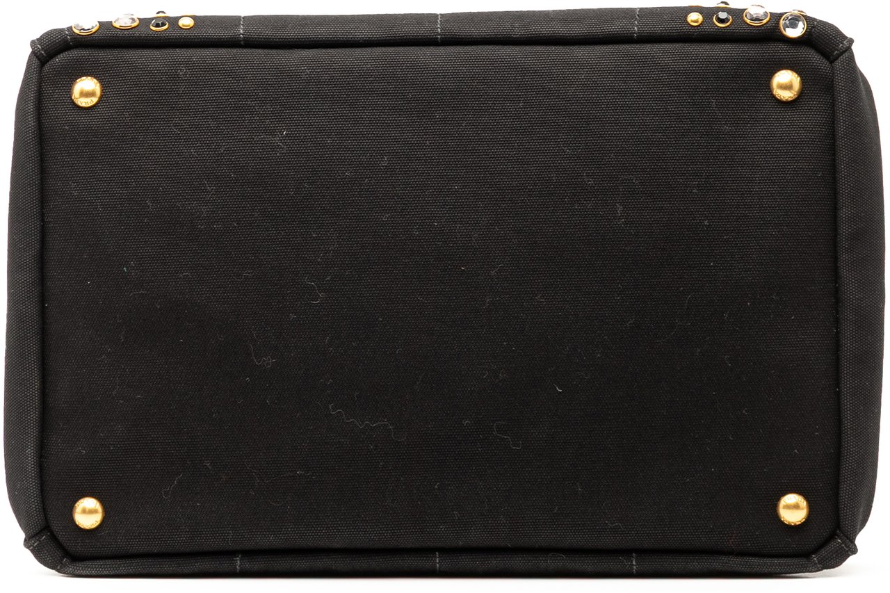 Prada Canvas Canapa Bijoux Satchel Zwart