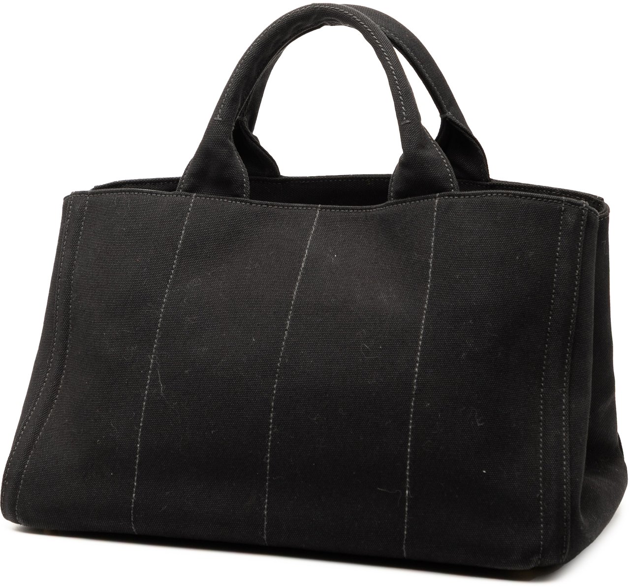 Prada Canvas Canapa Bijoux Satchel Zwart