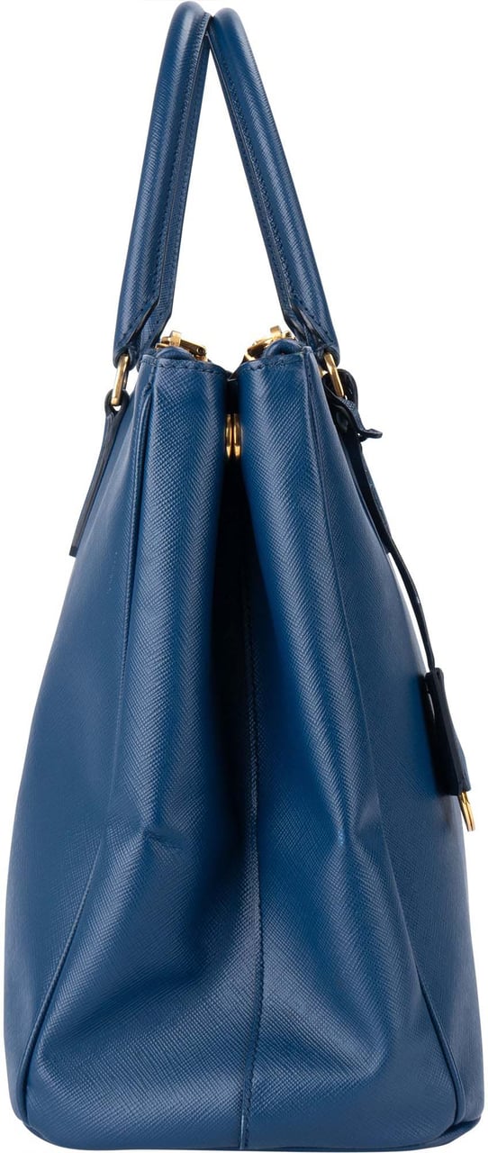 Prada Prada Blue Saffiano Leather Galleria Handbag Divers