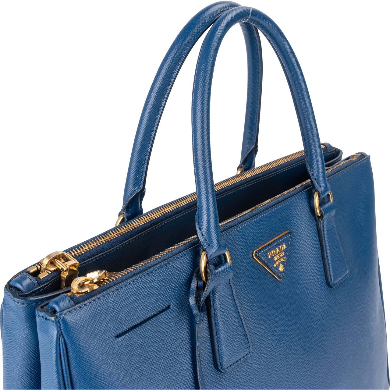 Prada Prada Blue Saffiano Leather Galleria Handbag Divers