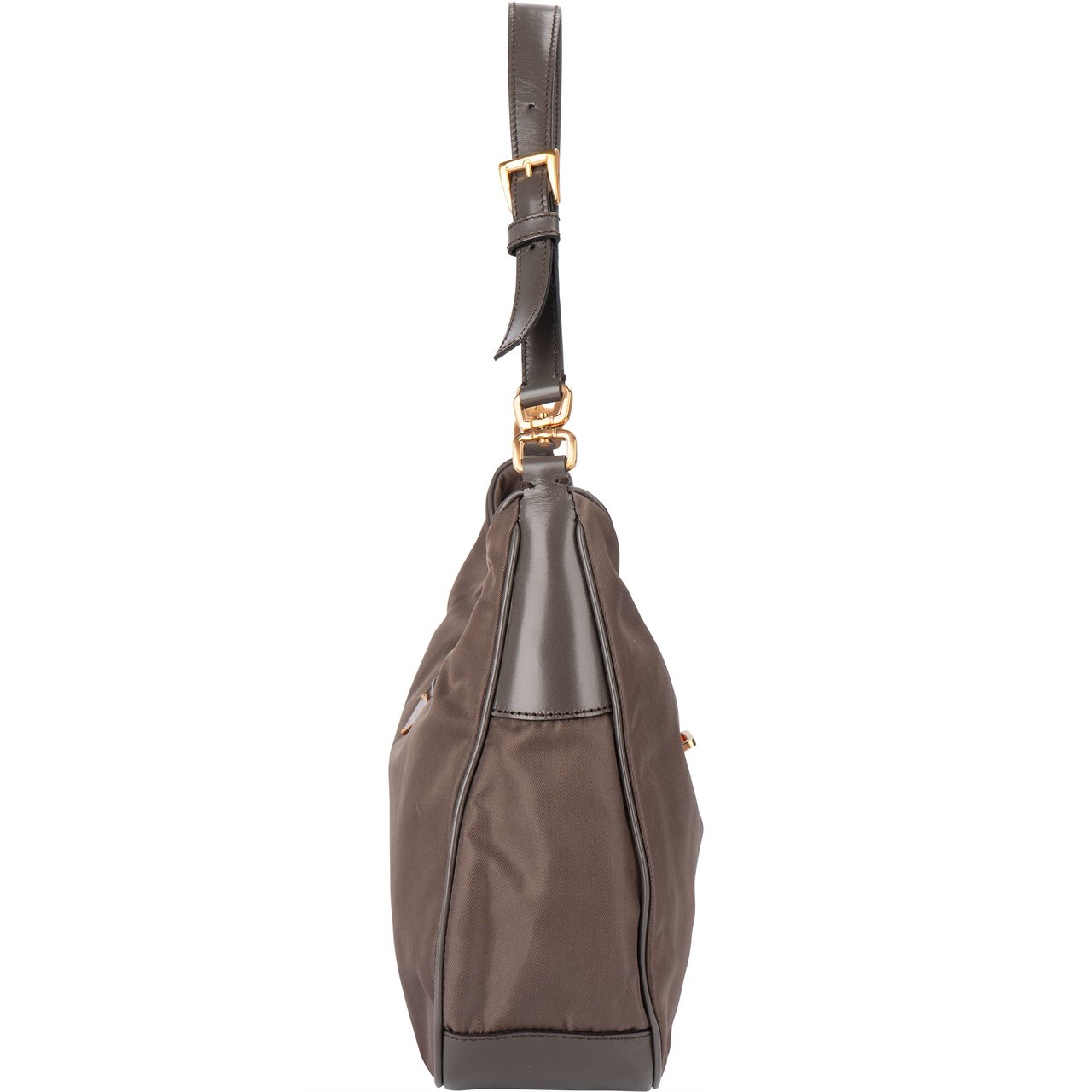 Prada Prada Grey Nylon Triangle Turnlock Shoulder Bag Divers