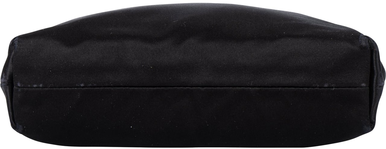 Prada Prada Black Satin Triangle Handbag Zwart