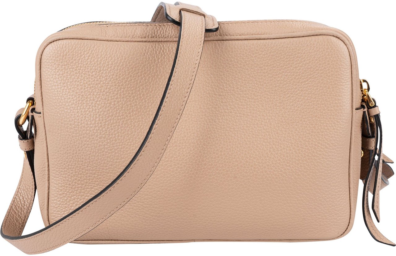 Prada Vitello Daino Leather Camera Crossbody Bag Beige