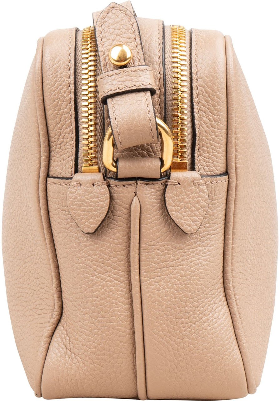 Prada Vitello Daino Leather Camera Crossbody Bag Beige