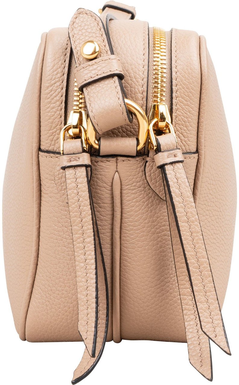 Prada Vitello Daino Leather Camera Crossbody Bag Beige