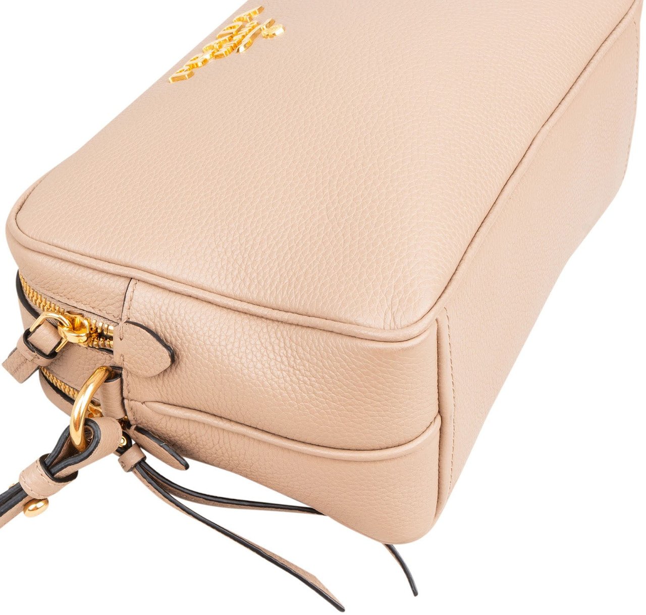 Prada Vitello Daino Leather Camera Crossbody Bag Beige
