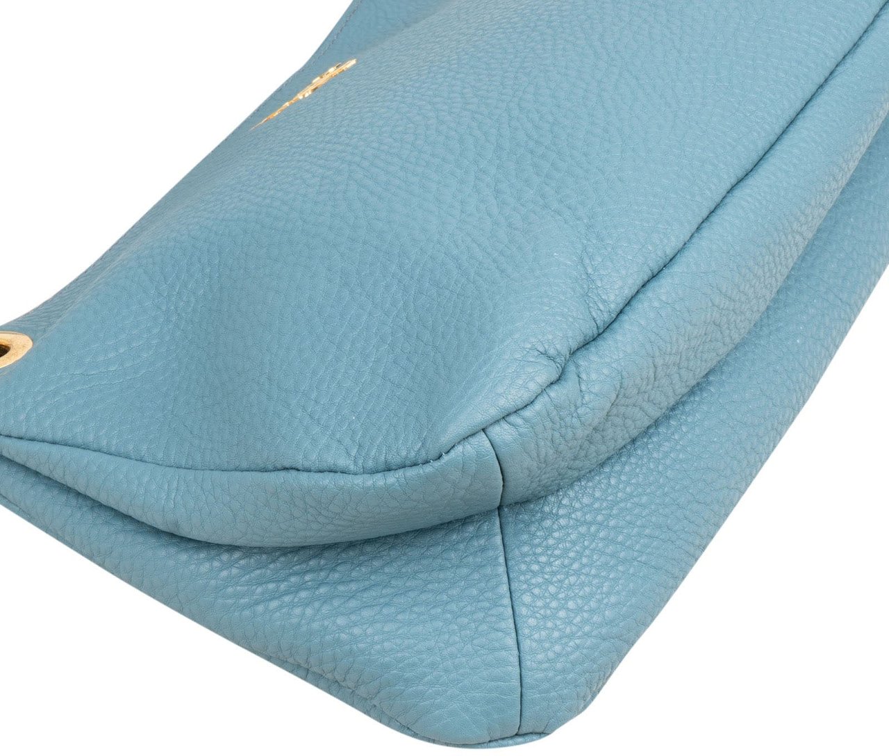 Prada Blue Vitello Daino Hobo Shoulder Bag Lichtblauw