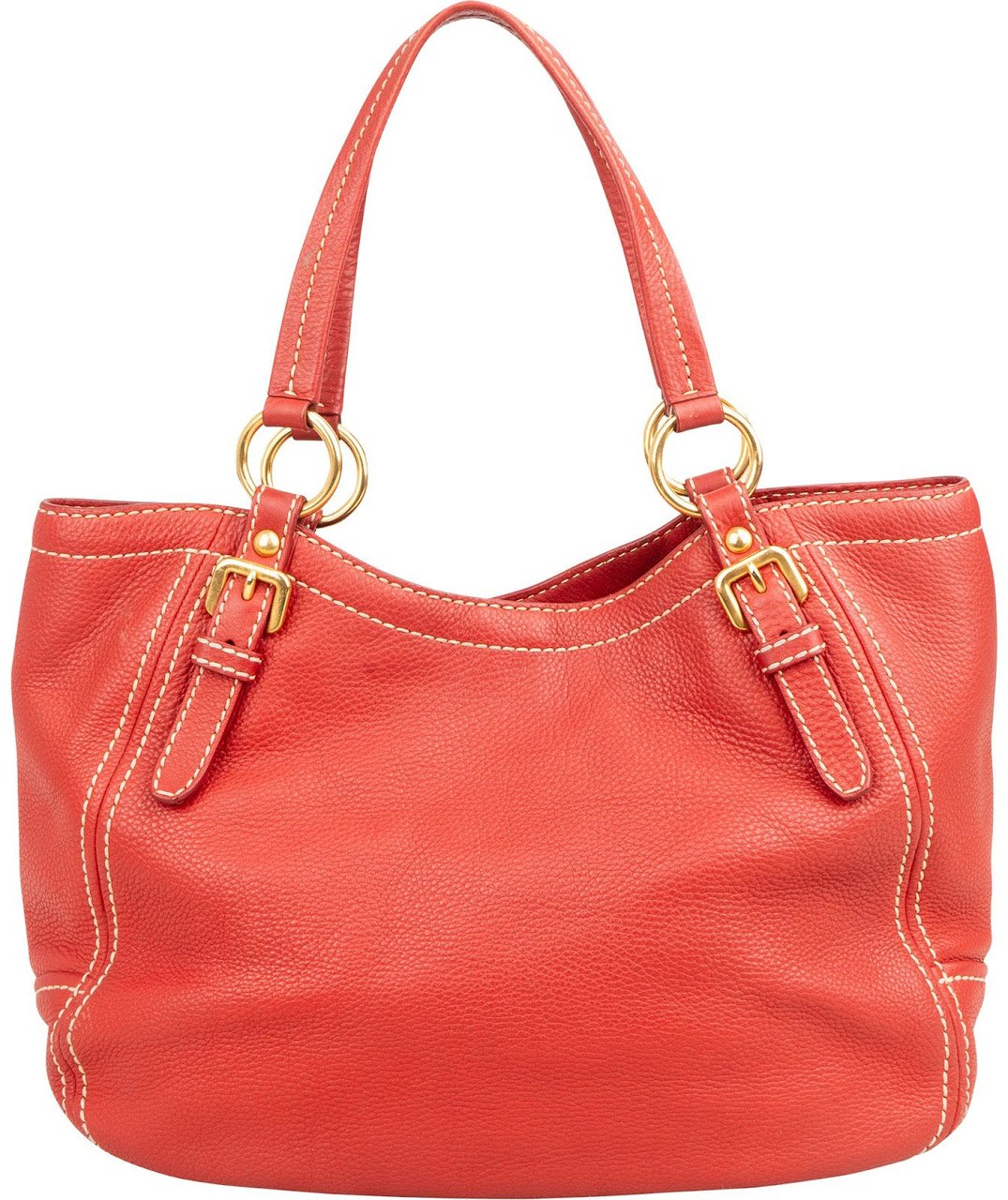 Prada Red Vitello Daino Hobo Shoulder Bag Rood