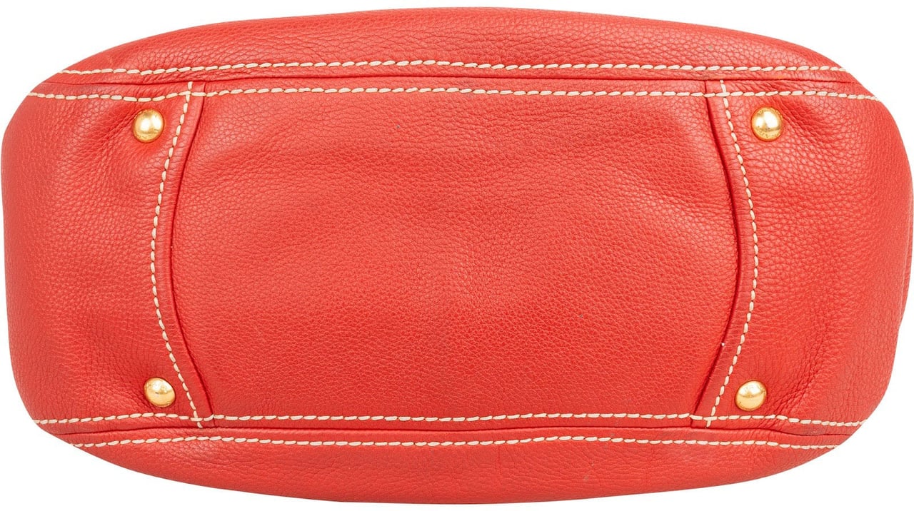 Prada Red Vitello Daino Hobo Shoulder Bag Rood
