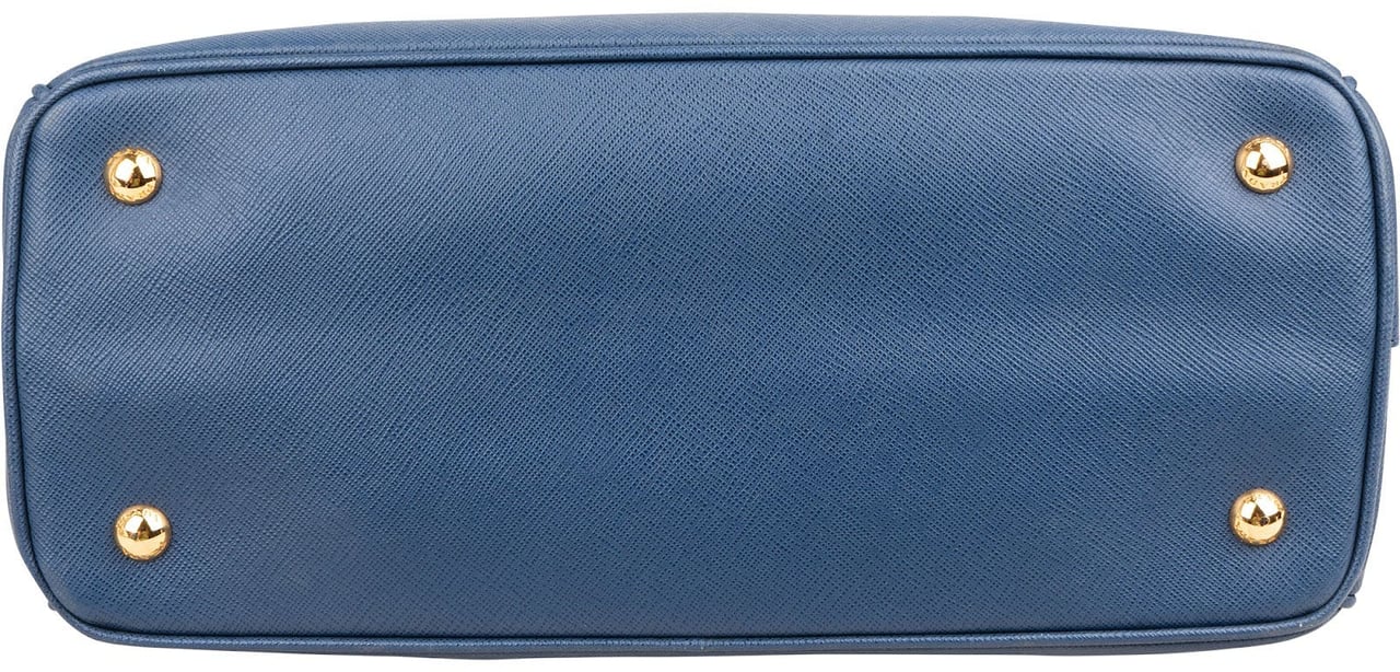 Prada Blue Saffiano Lux Galleria Handbag Blauw